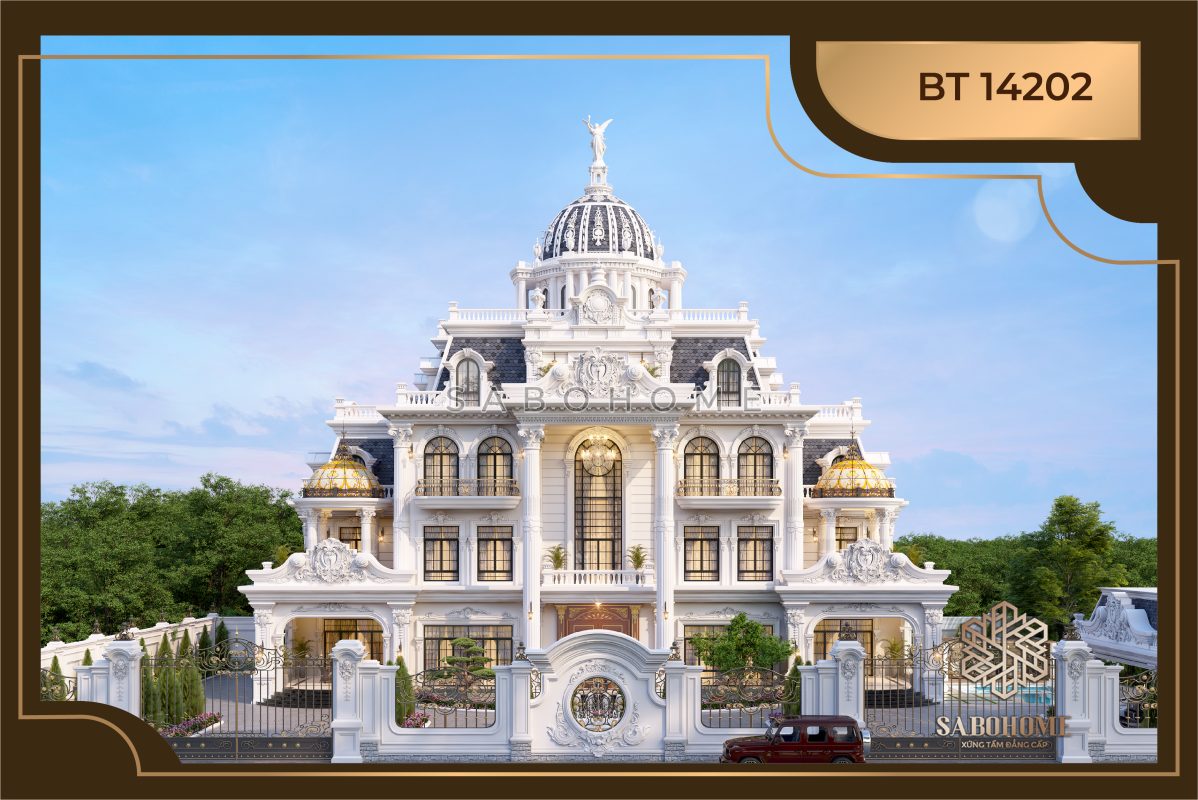 Thán phục với thiết kế dinh thự tân cổ điển 4 tầng lộng lẫy - BT14202