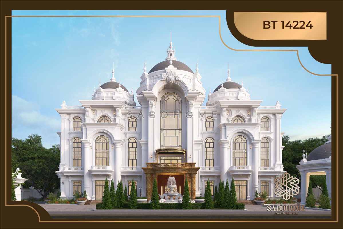 Dinh thự tân cổ điển 4 tầng đẹp nguy nga - BT14224