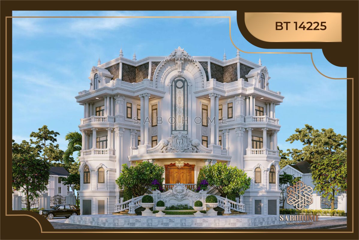 Biệt thự 4 tầng tân cổ điển Vĩnh Phúc cực thu hút - BT14225