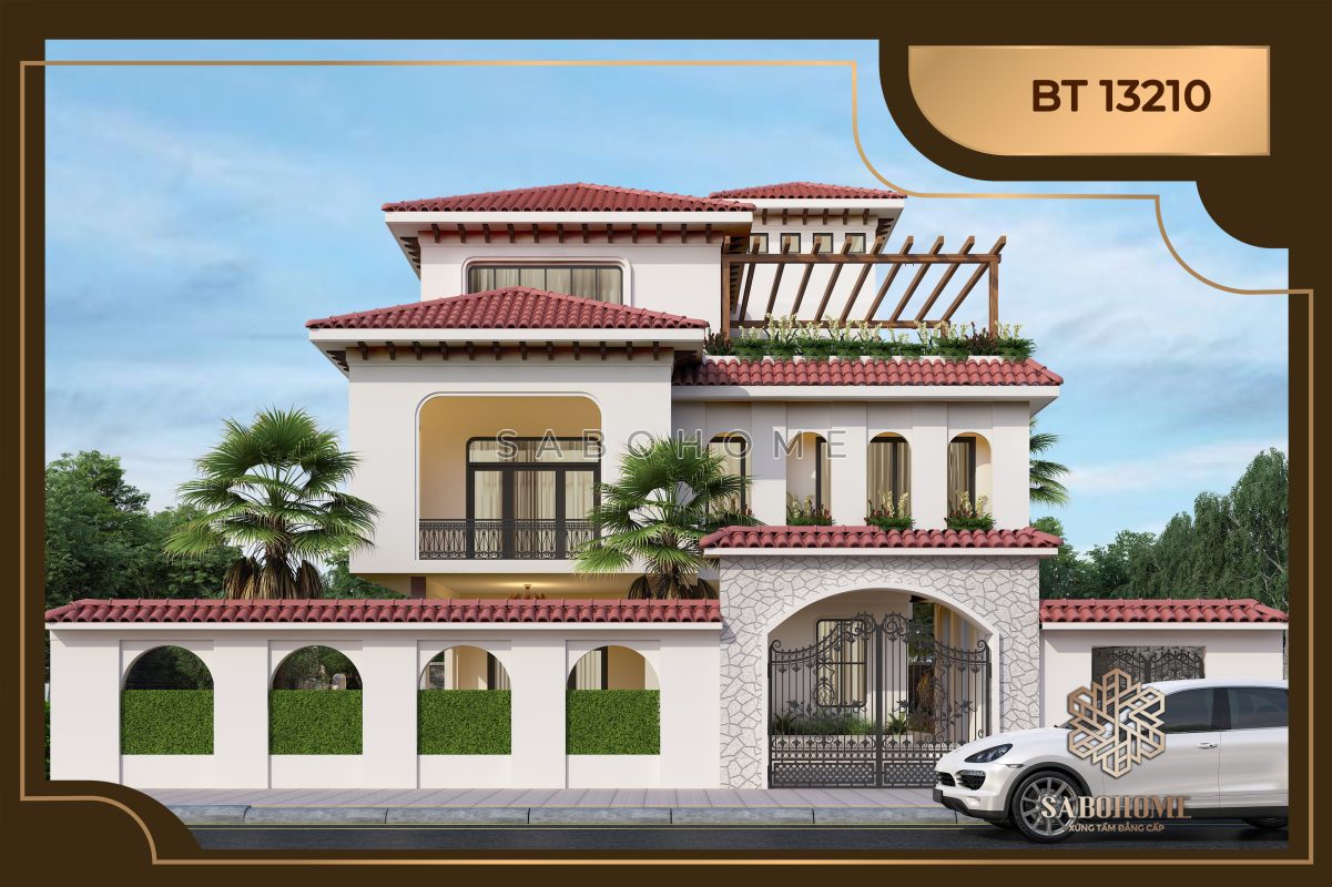 Chiêm ngưỡng mẫu biệt thự tân cổ điển 3 tầng siêu cuốn hút - BT13210