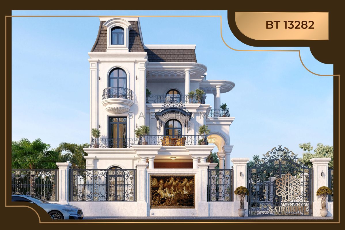 Trầm trồ mẫu biệt thự tân cổ điển 3 tầng thiết kế bởi KTS Kiên - BT13282