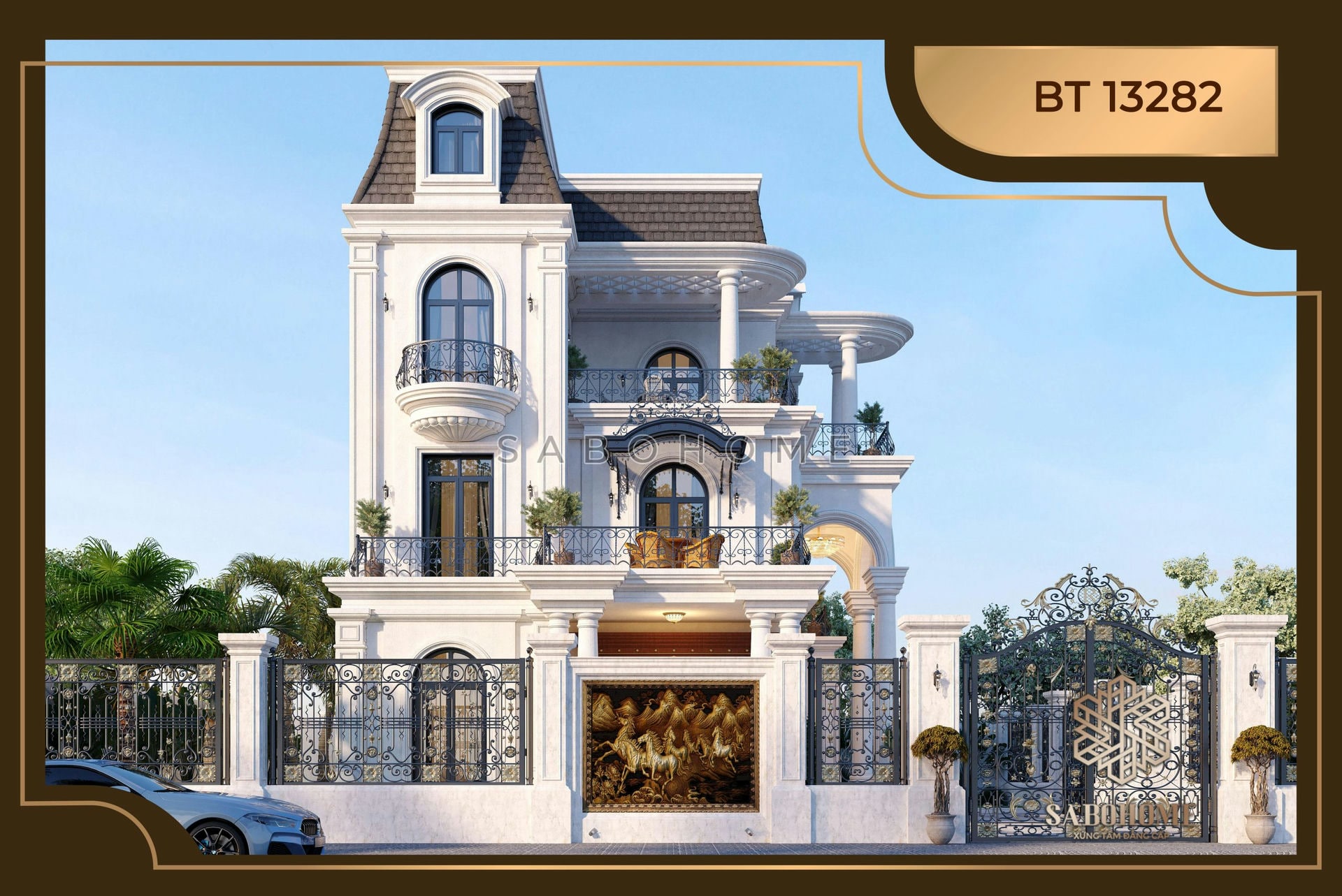 Trầm trồ mẫu biệt thự tân cổ điển 3 tầng thiết kế bởi KTS Kiên - SABOHOME