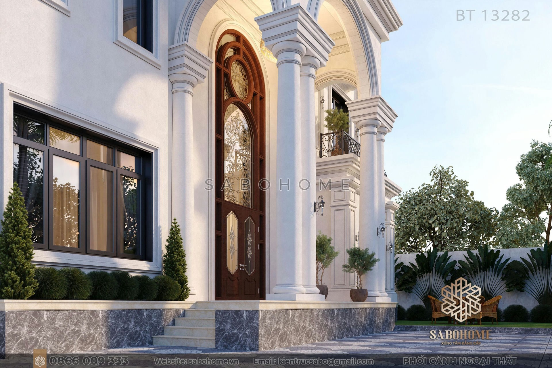 Trầm trồ mẫu biệt thự tân cổ điển 3 tầng thiết kế bởi KTS Kiên - SABOHOME
