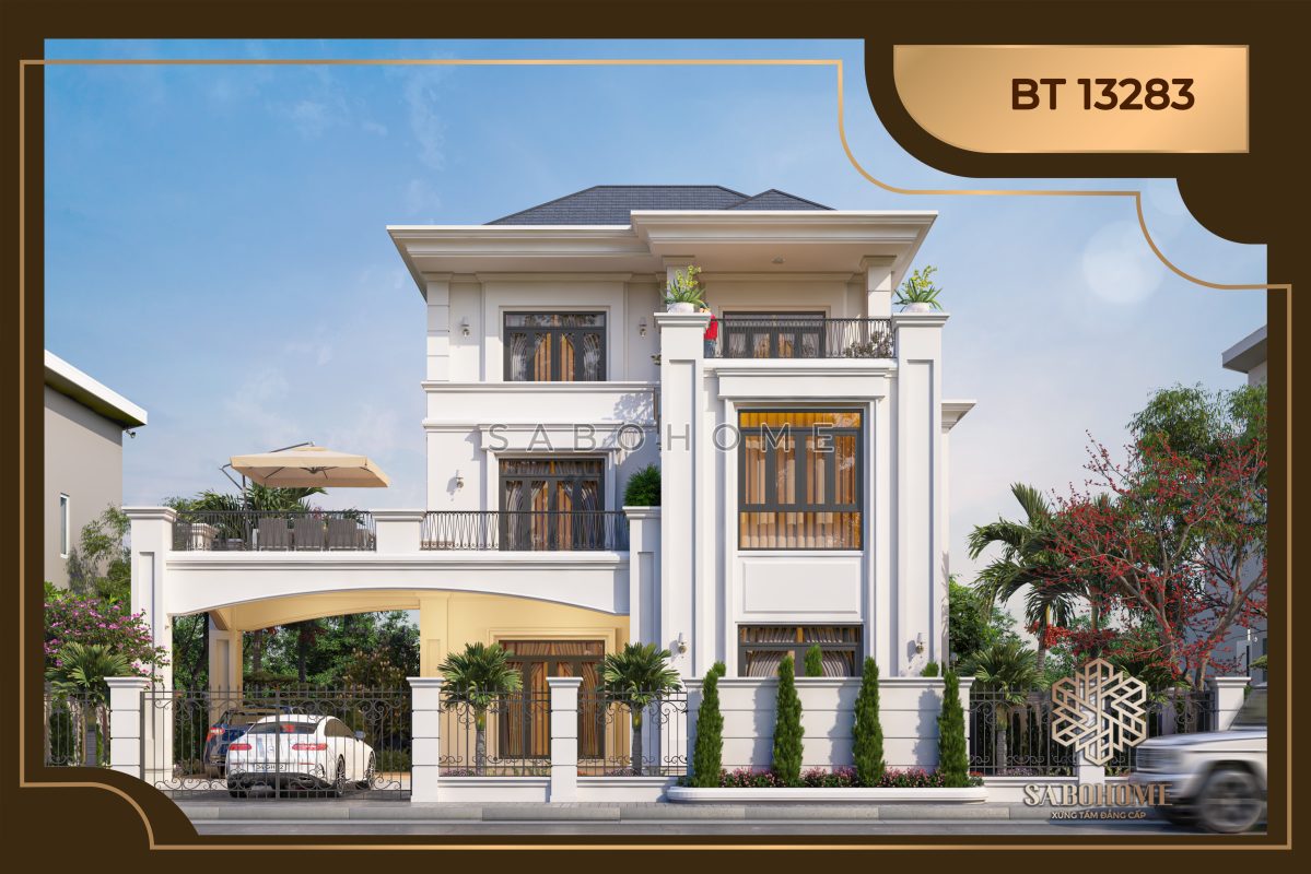 Nâng tầm đẳng cấp với mẫu biệt thự 3 tầng tân cổ điển ngay tại Hà Nội - BT13283