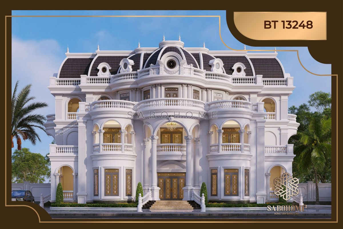 Có gì trong thiết kế biệt thự tân cổ điển 3 tầng cao cấp ở Thừa Thiên Huế - BT13248