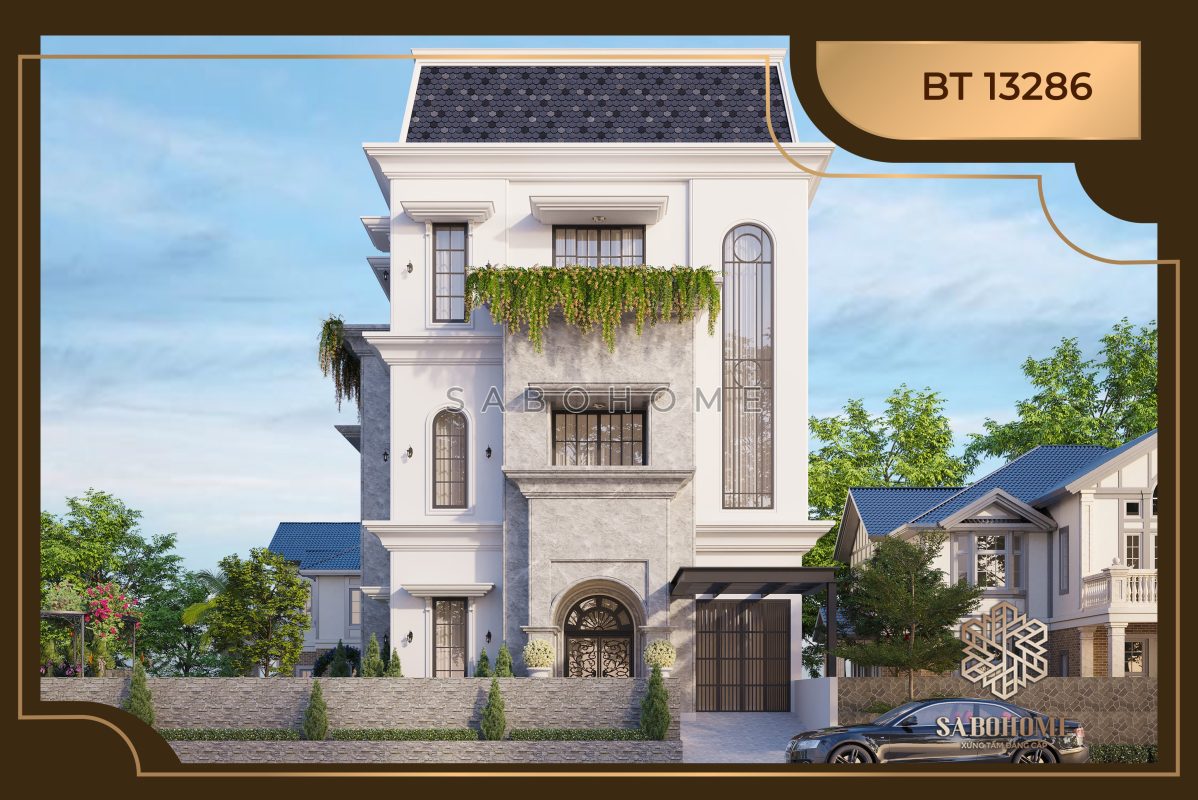 Đẳng cấp mẫu biệt thự tân cổ điển 3 tầng cực độc tại Thái Nguyên - BT13286