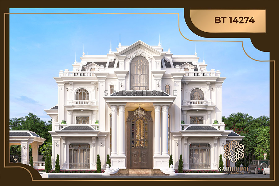 Ngưỡng mộ mẫu biệt thự 4 tầng mái Mansard được thiết kế bởi KTS Ngọc Ngô - BT14274