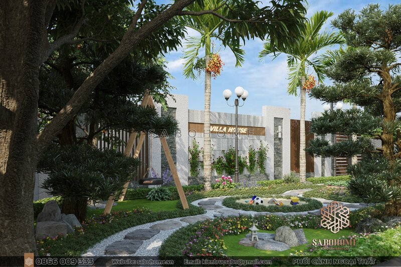 Khám Phá Sân Vườn Biệt Thự Anh Đinh - SVBT23339