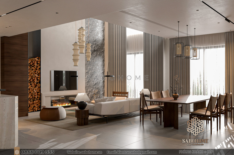 Thiết kế nội thất căn Duplex theo phong cách Wabisabi