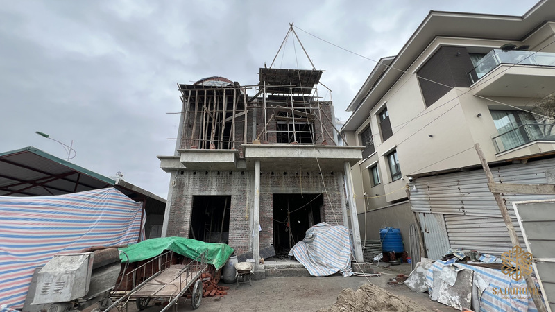 Khảo sát thi công công trình biệt thự 3 tầng ở Móng Cái - BT13352